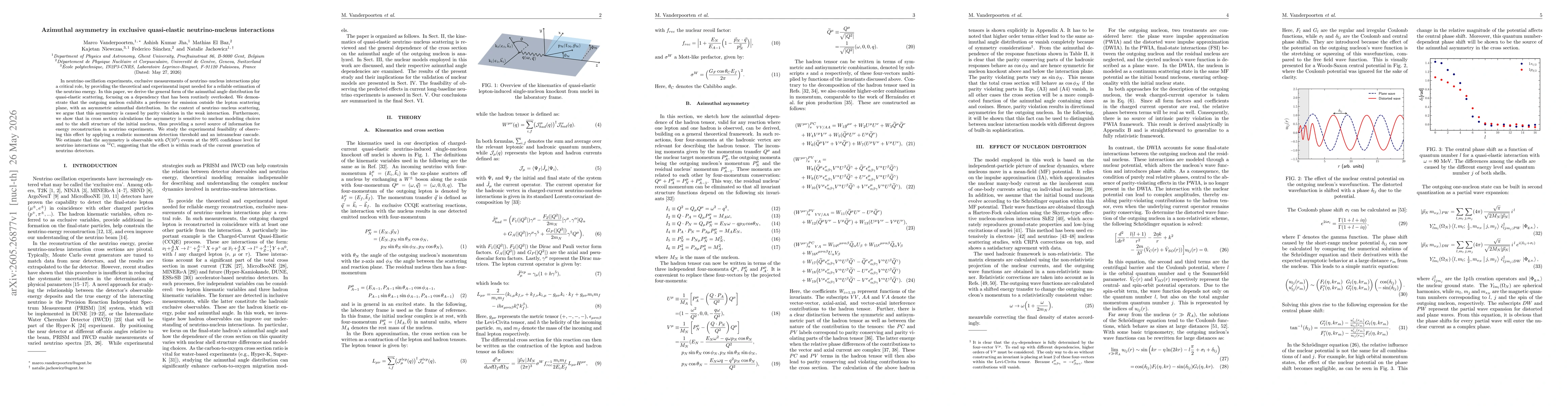 Thumbnail for Azimuthal asymmetry in exclusive quasi-elastic neutrino-nucleus interactions