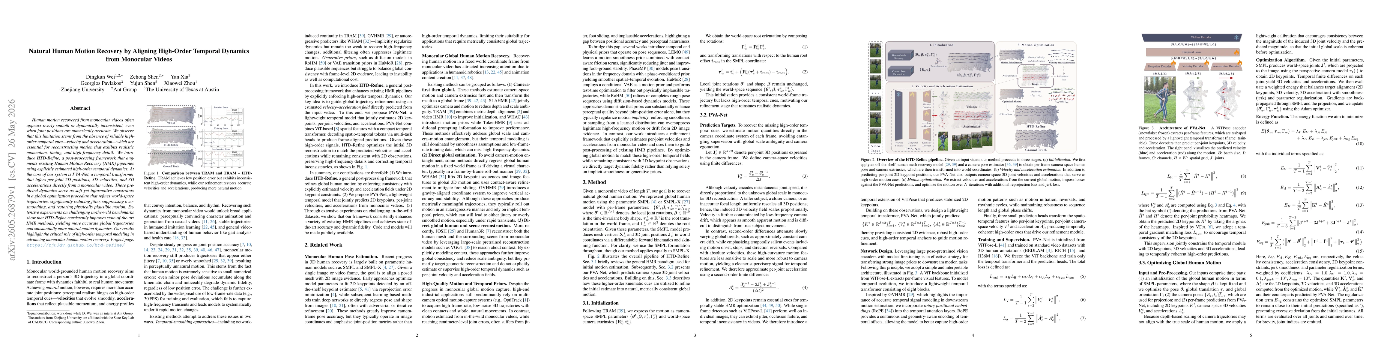 Thumbnail for Natural Human Motion Recovery by Aligning High-Order Temporal Dynamics from Monocular Videos