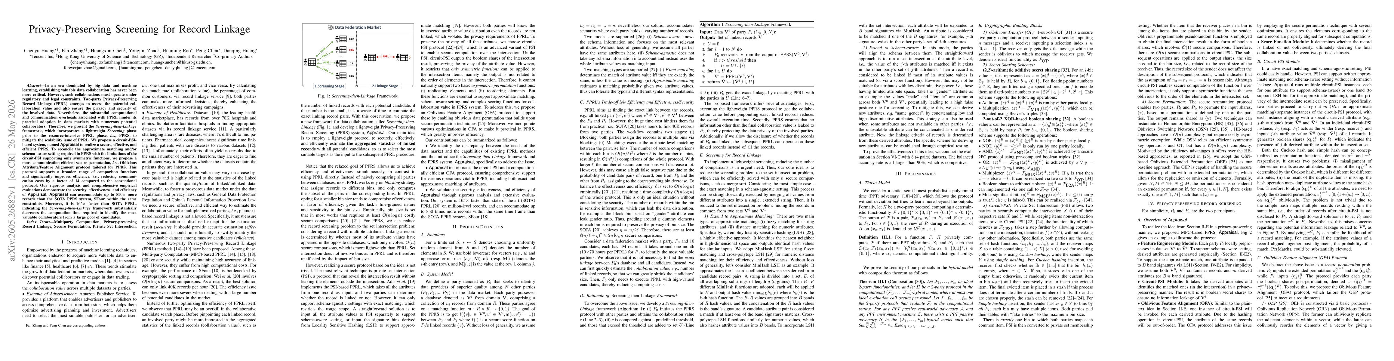 Thumbnail for Privacy-Preserving Screening for Record Linkage