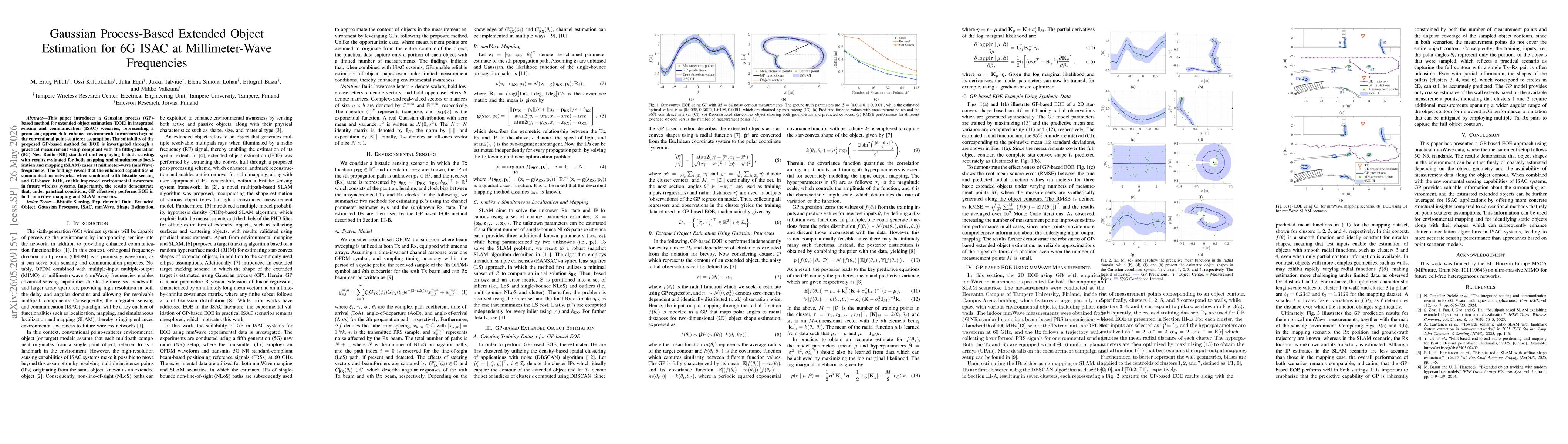 Thumbnail for Gaussian Process-Based Extended Object Estimation for 6G ISAC at Millimeter-Wave Frequencies