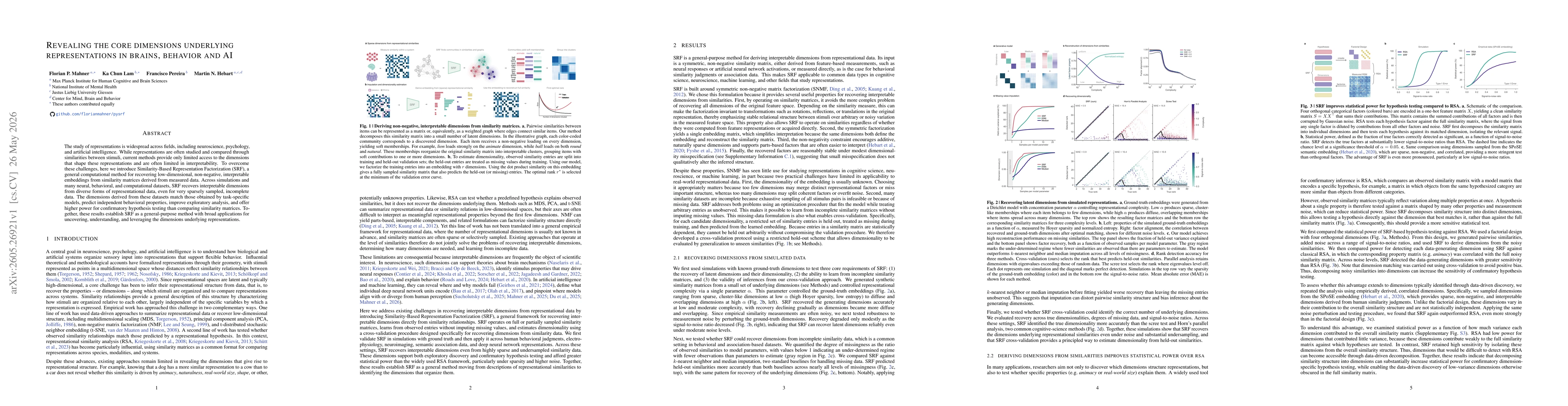 Thumbnail for Revealing the core dimensions underlying representations in brains, behavior and AI