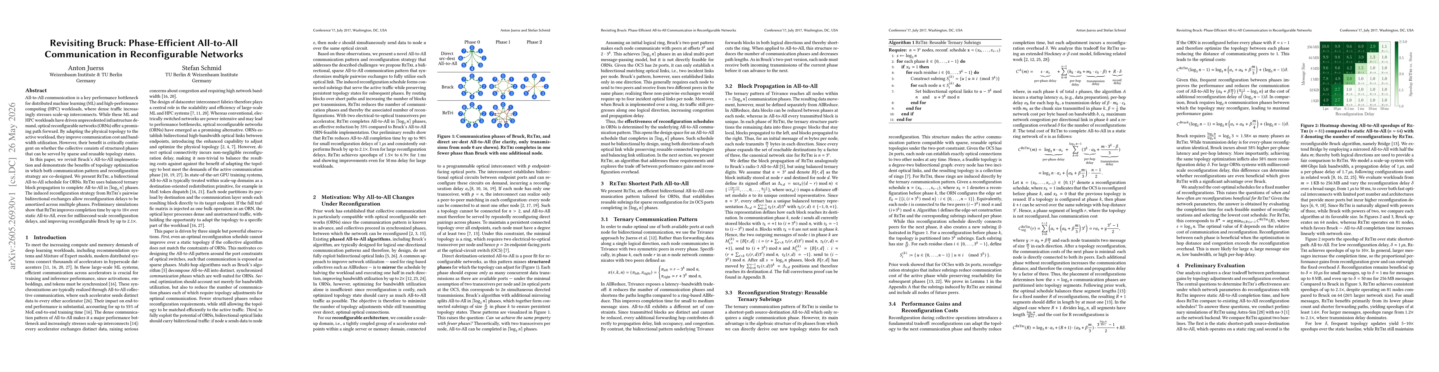 Thumbnail for Revisiting Bruck: Phase-Efficient All-to-All Communication in Reconfigurable Networks