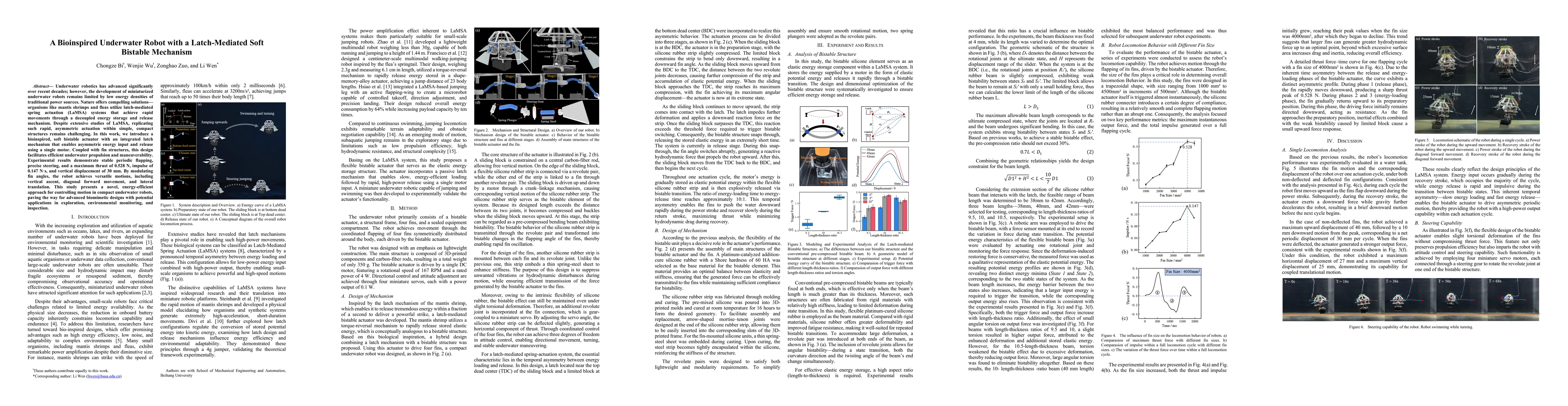 Thumbnail for A Bioinspired Underwater Robot with a Latch-Mediated Soft Bistable Mechanism