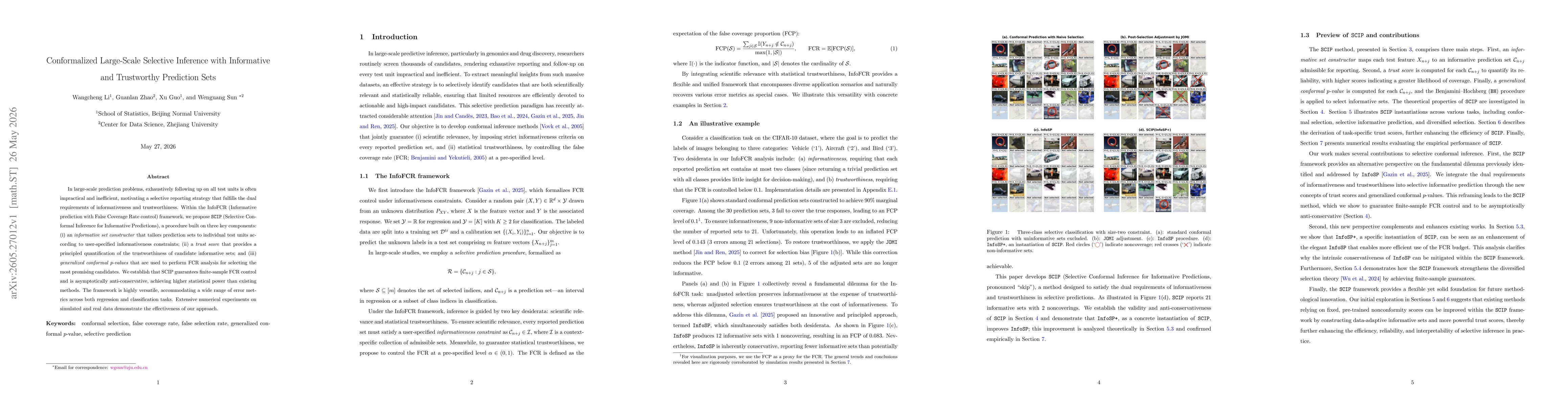 Thumbnail for Conformalized Large-Scale Selective Inference with Informative and Trustworthy Prediction Sets