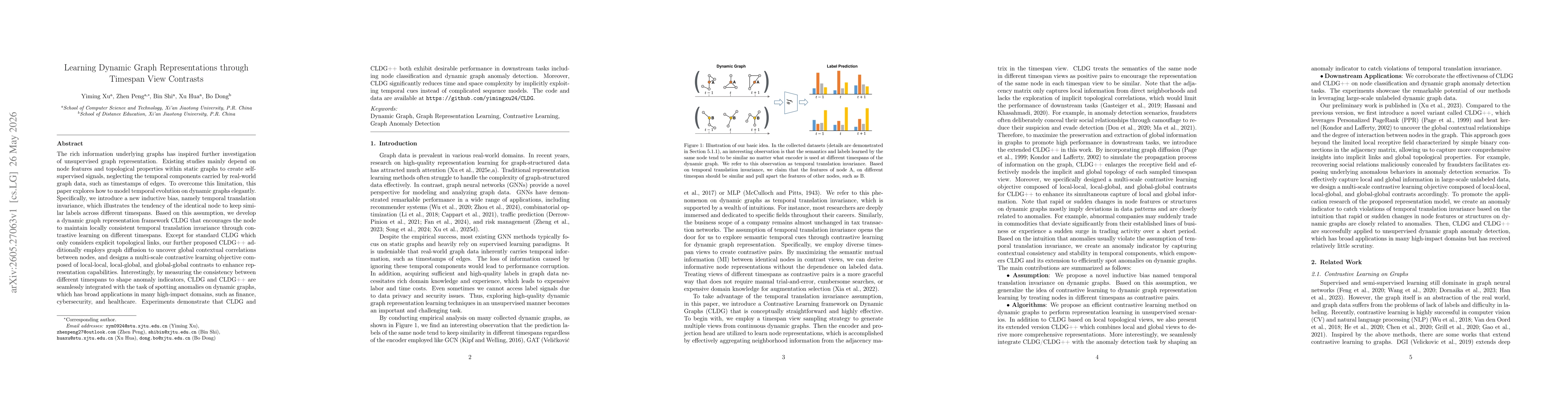 Thumbnail for Learning Dynamic Graph Representations through Timespan View Contrasts