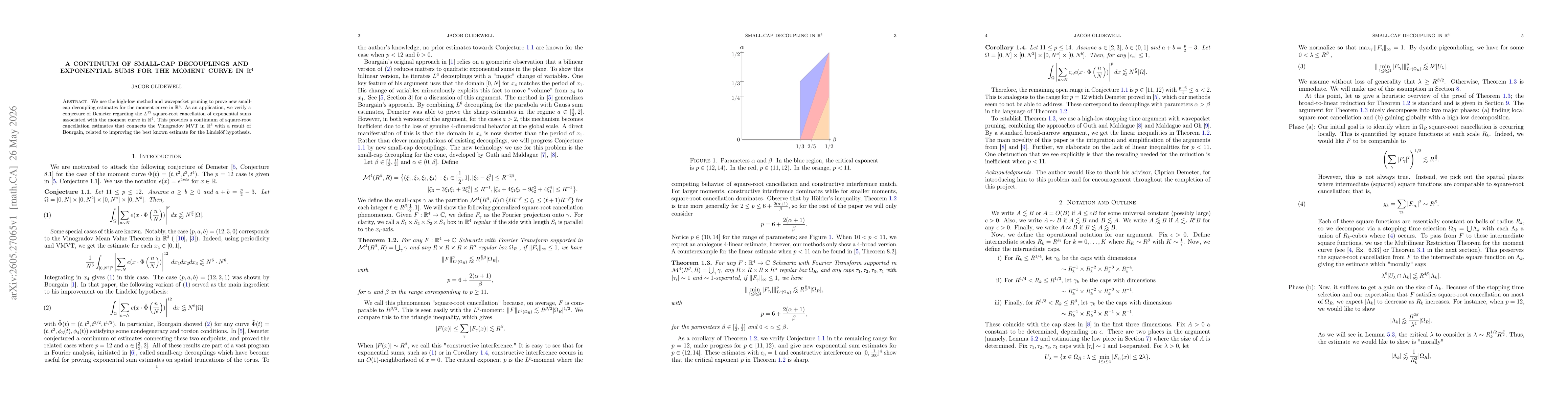 Thumbnail for A Continuum of Small-cap Decouplings and Exponential Sums for the Moment Curve in $\mathbb{R}^4$