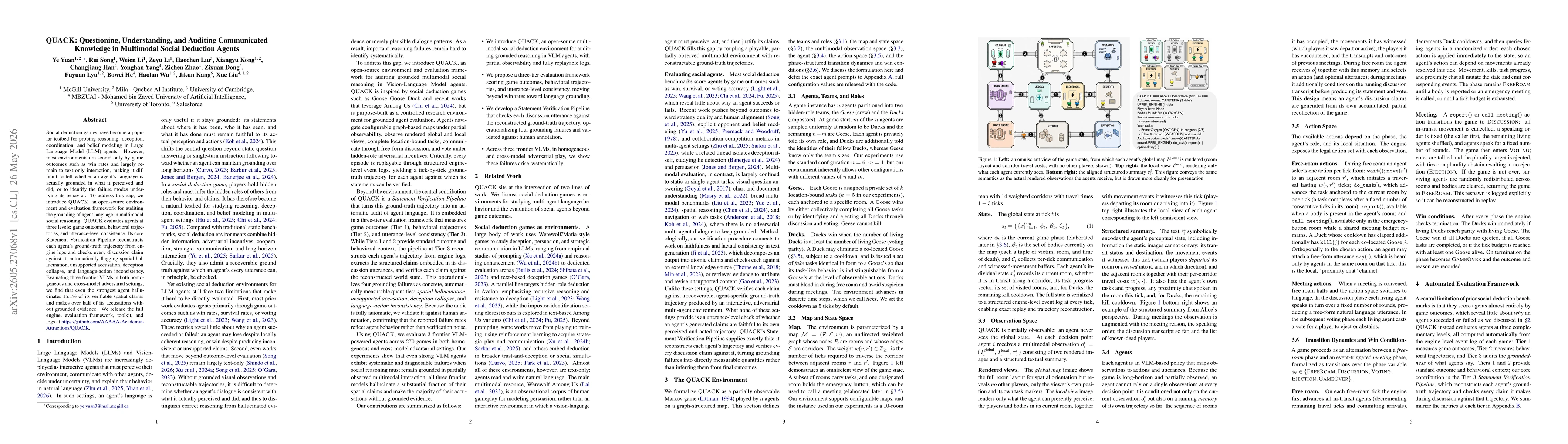 Thumbnail for QUACK: Questioning, Understanding, and Auditing Communicated Knowledge in Multimodal Social Deduction Agents
