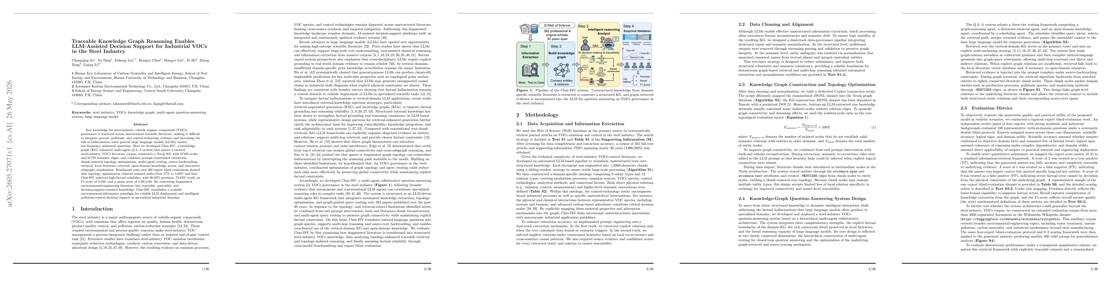 Thumbnail for Traceable Knowledge Graph Reasoning Enables LLM-Assisted Decision Support for Industrial VOCs in the Steel Industry