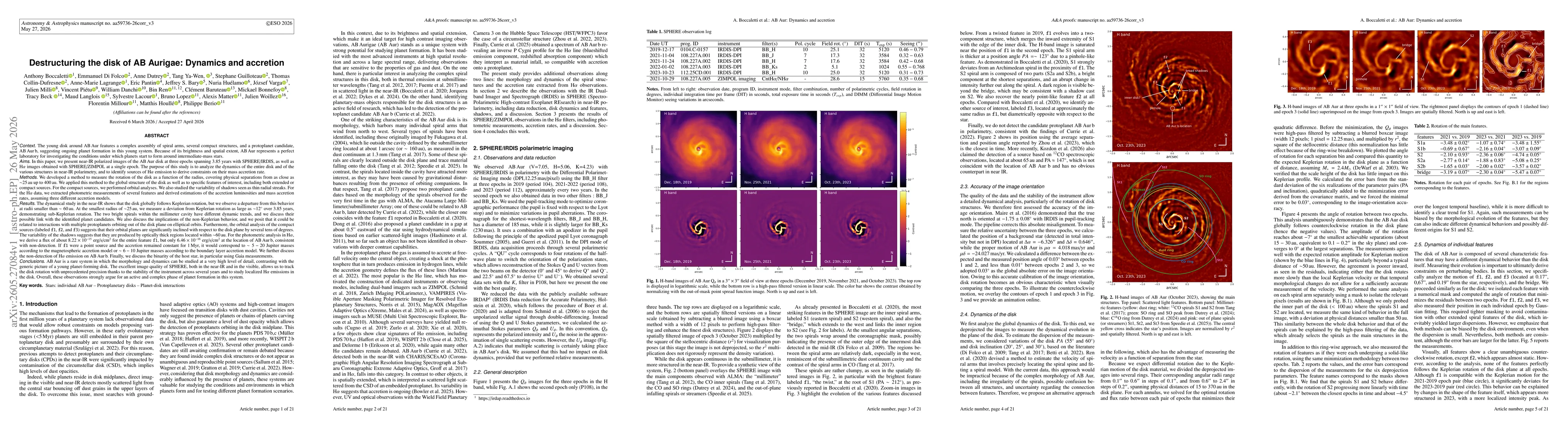 Thumbnail for Destructuring the disk of AB Aurigae: Dynamics and accretion