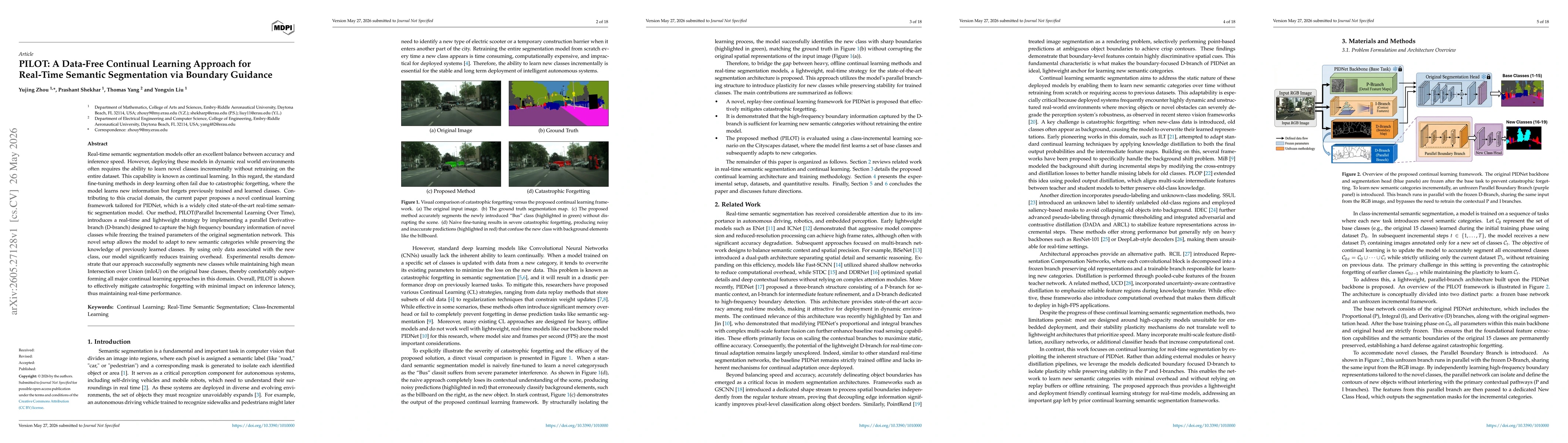 Thumbnail for PILOT: A Data-Free Continual Learning Approach for Real-Time Semantic Segmentation via Boundary Guidance