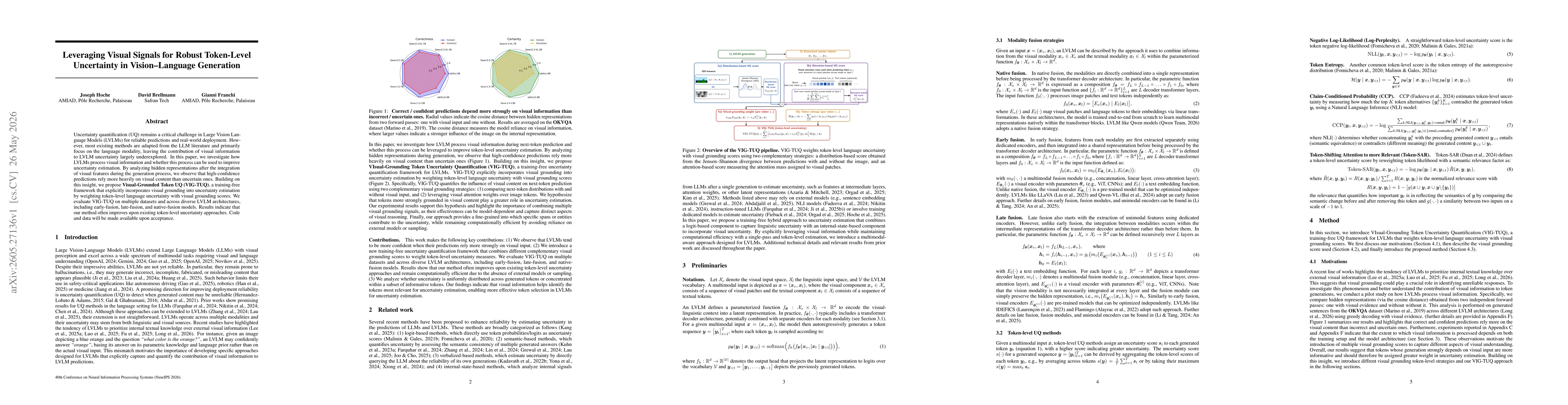 Thumbnail for Leveraging Visual Signals for Robust Token-Level Uncertainty in Vision-Language Generation