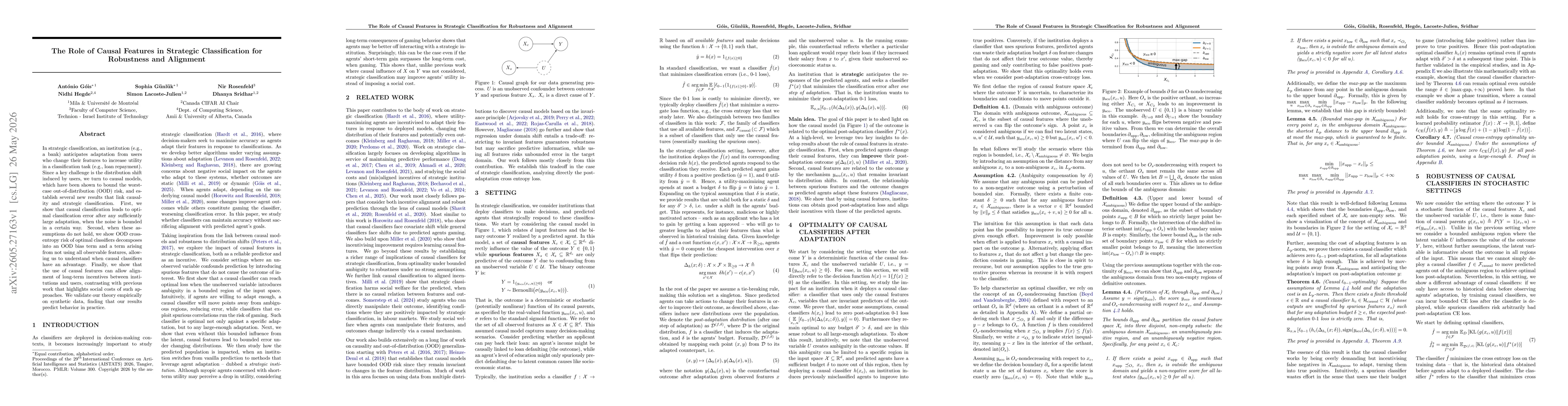 Thumbnail for The Role of Causal Features in Strategic Classification for Robustness and Alignment