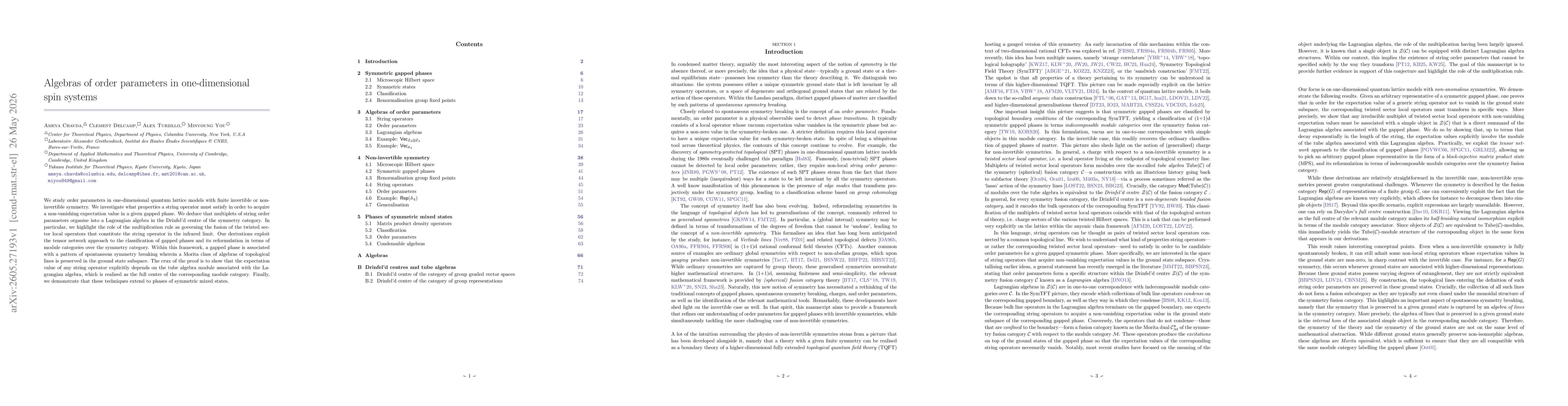 Thumbnail for Algebras of order parameters in one-dimensional spin systems