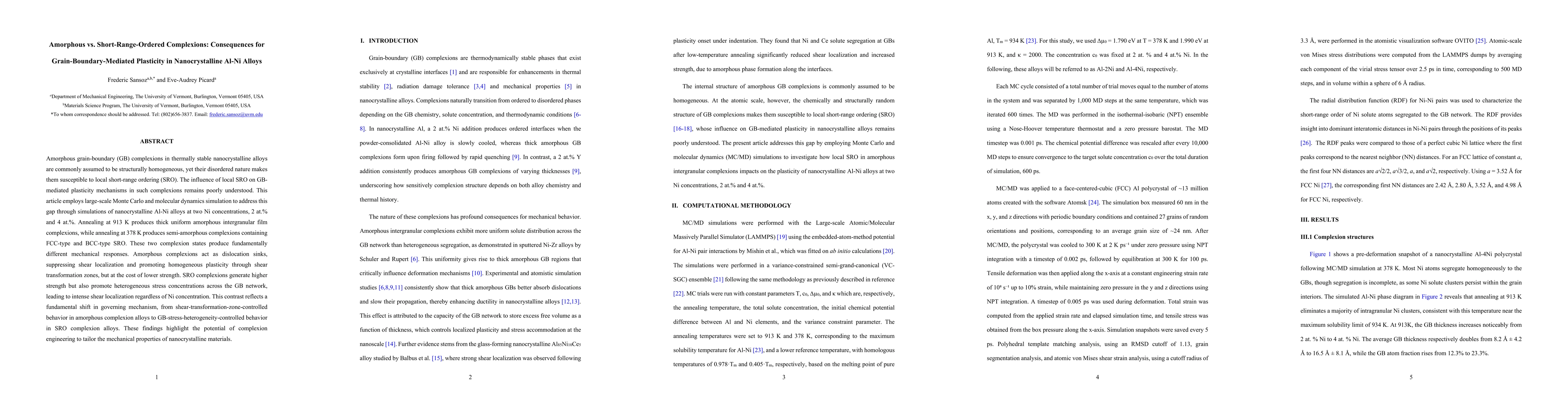 Thumbnail for Amorphous vs. Short-Range-Ordered Complexions: Consequences for Grain-Boundary-Mediated Plasticity in Nanocrystalline Al-Ni Alloys