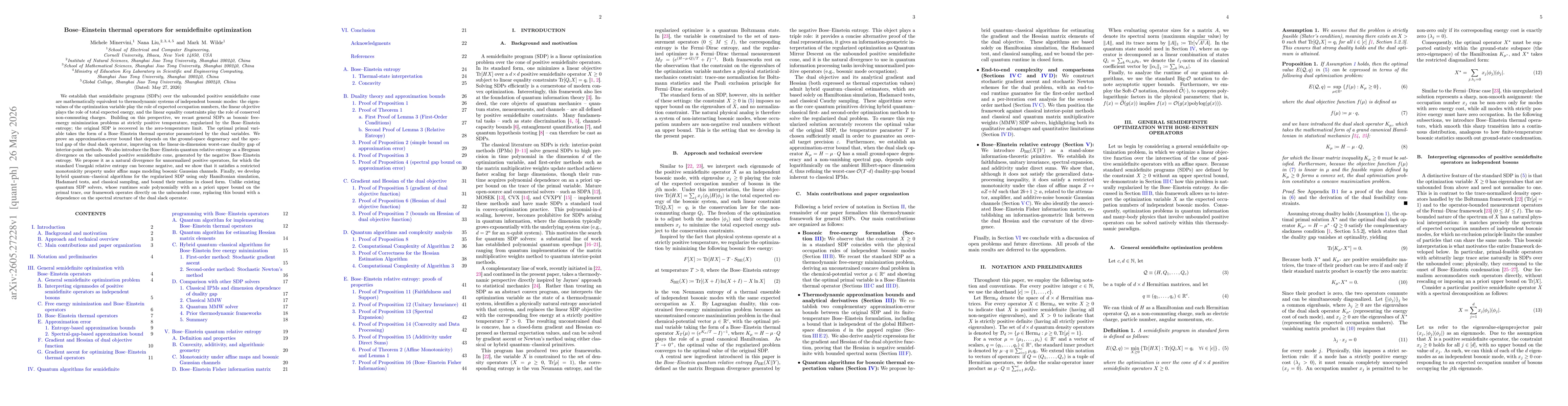 Thumbnail for Bose-Einstein thermal operators for semidefinite optimization