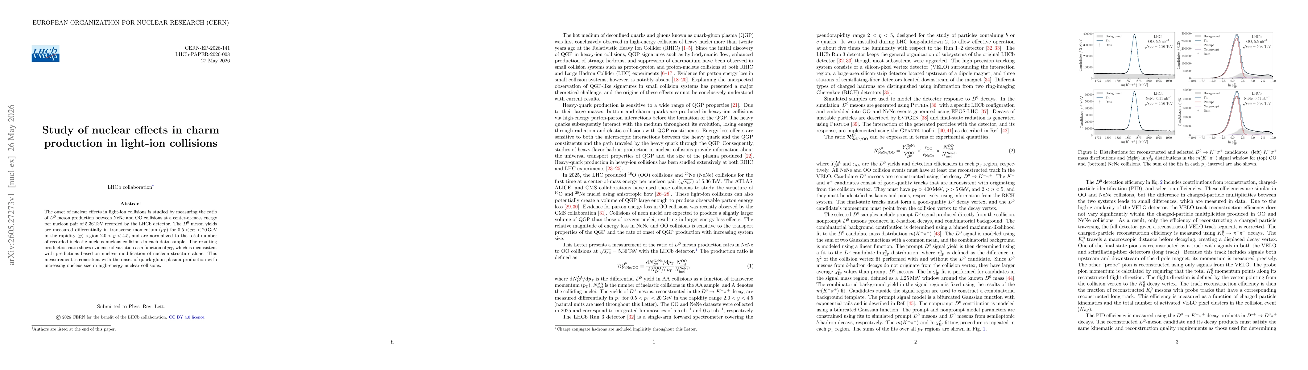 Thumbnail for Study of nuclear effects on charm production in light-ion collisions