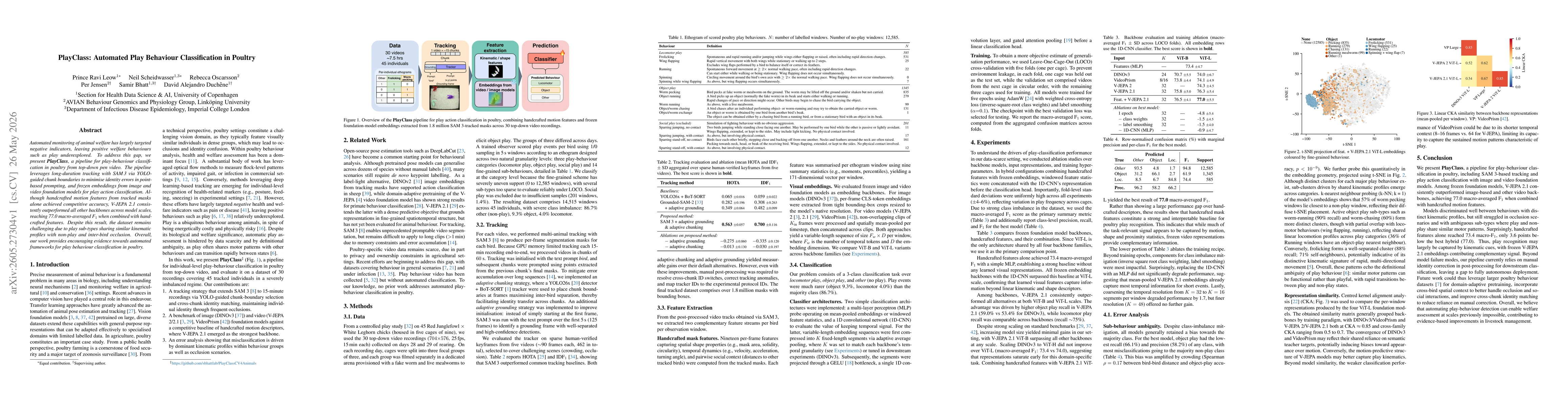 Thumbnail for PlayClass: Automated Play Behaviour Classification in Poultry