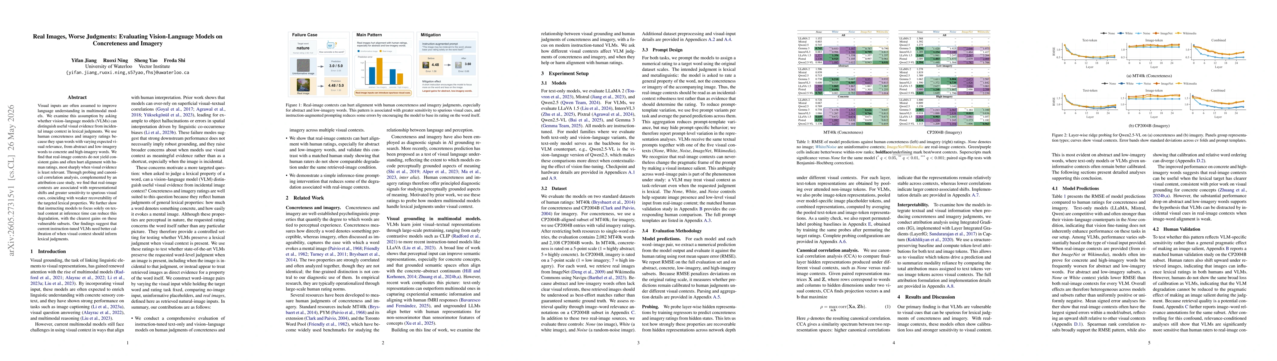 Thumbnail for Real Images, Worse Judgments: Evaluating Vision-Language Models on Concreteness and Imagery