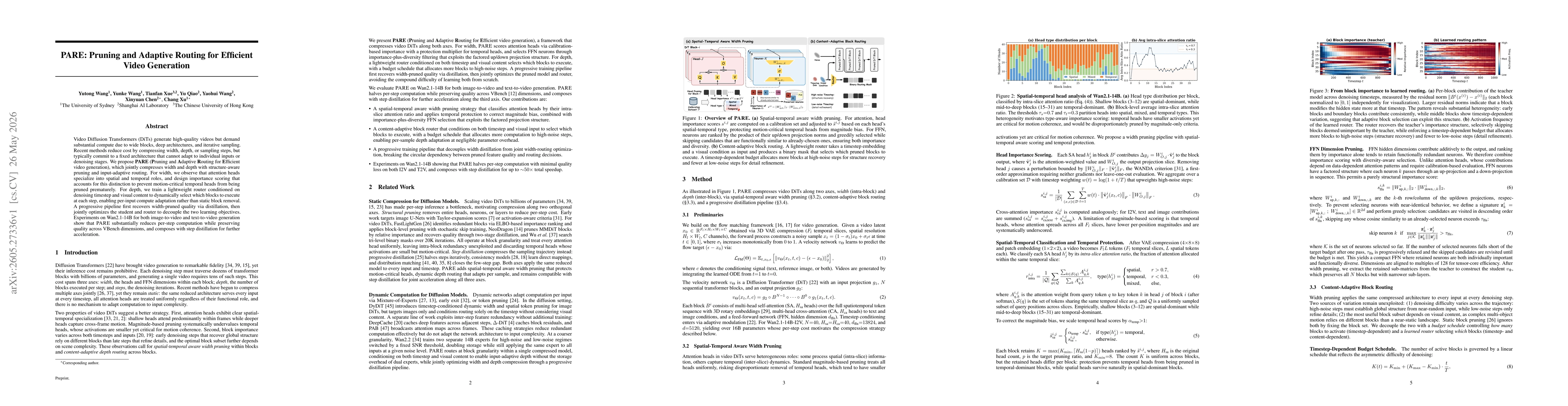 Thumbnail for PARE: Pruning and Adaptive Routing for Efficient Video Generation