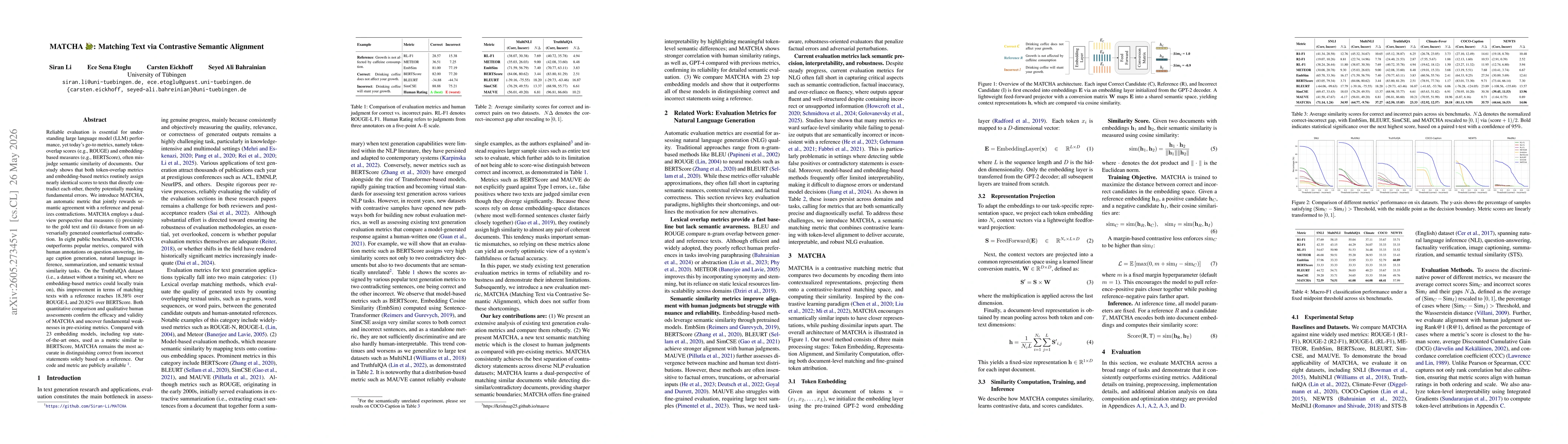 Thumbnail for MATCHA: Matching Text via Contrastive Semantic Alignment