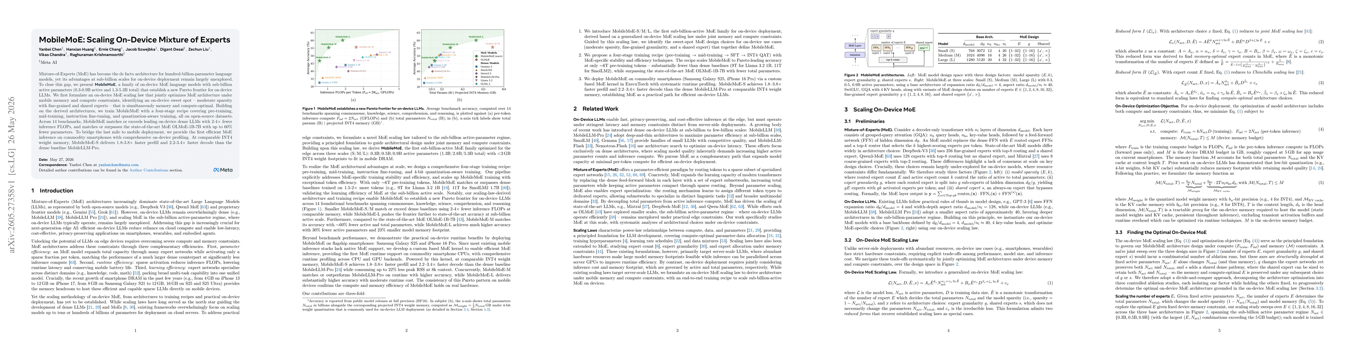 Thumbnail for MobileMoE: Scaling On-Device Mixture of Experts