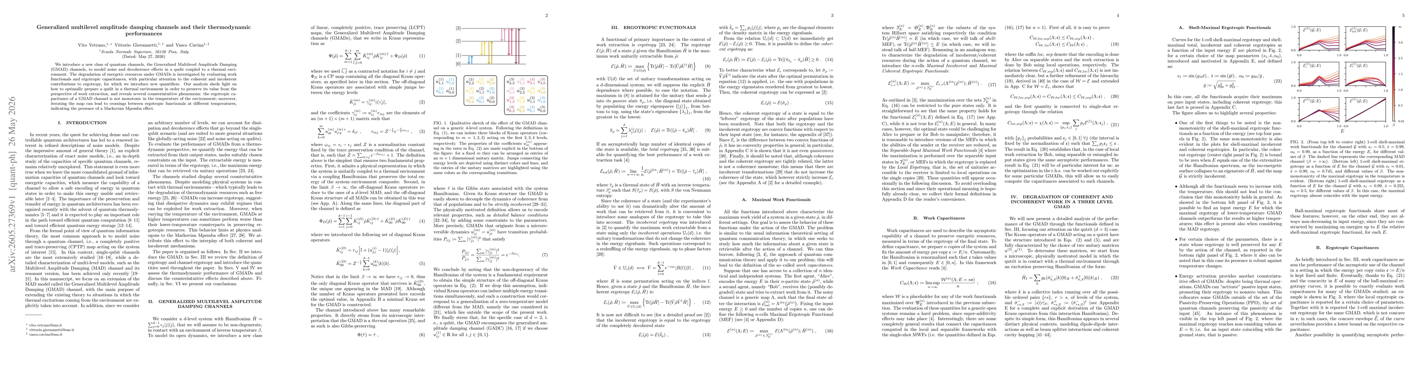Thumbnail for Generalized multilevel amplitude damping channels and their thermodynamic performances