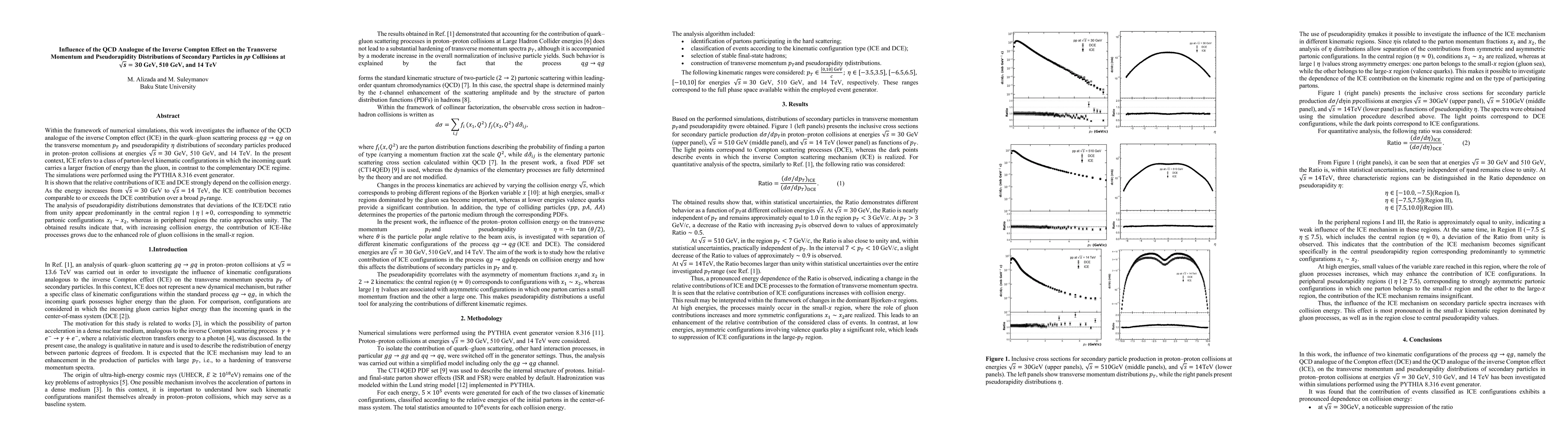 Thumbnail for Influence of the QCD Analogue of the Inverse Compton Effect on the Transverse Momentum and Pseudorapidity Distributions of Secondary Particles in pp Collisions at sqrt (s)= 30 GeV, 510 GeV, and 14 TeV