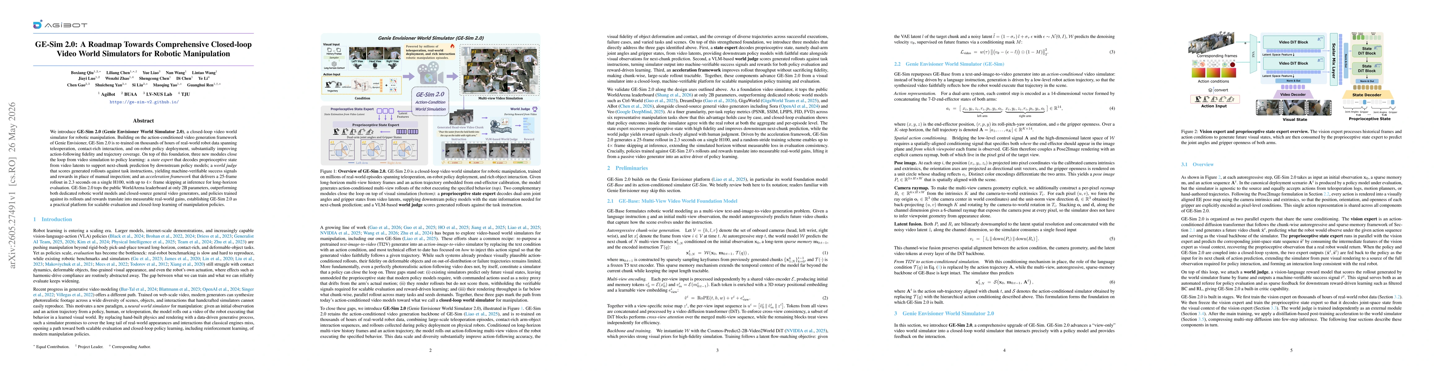 Thumbnail for GE-Sim 2.0: A Roadmap Towards Comprehensive Closed-loop Video World Simulators for Robotic Manipulation