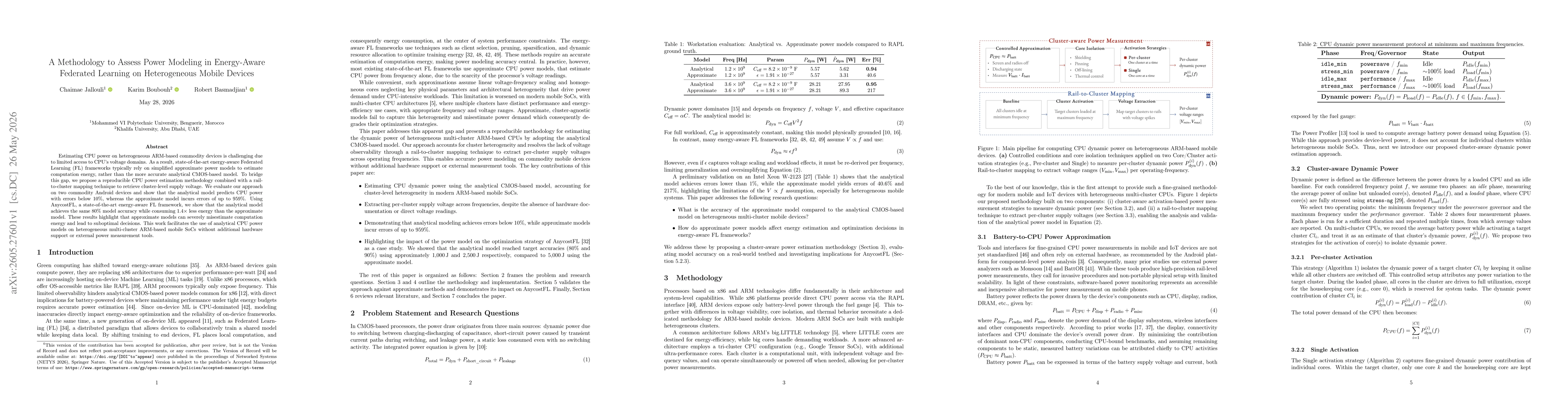 Thumbnail for A Methodology to Assess Power Modeling in Energy-Aware Federated Learning on Heterogeneous Mobile Devices