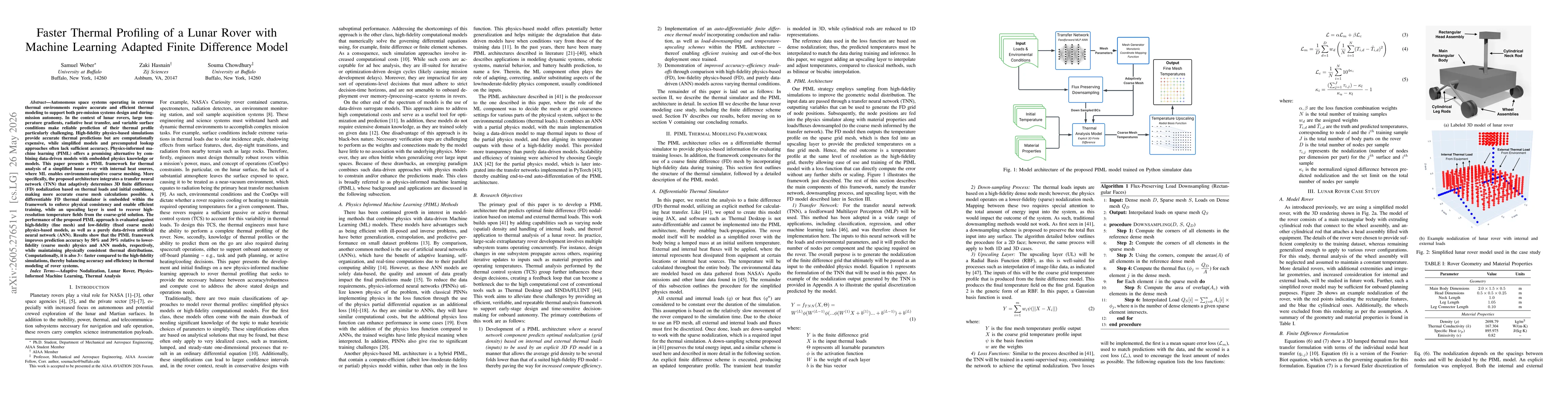 Thumbnail for Faster Thermal Profiling of a Lunar Rover with Machine Learning Adapted Finite Difference Model