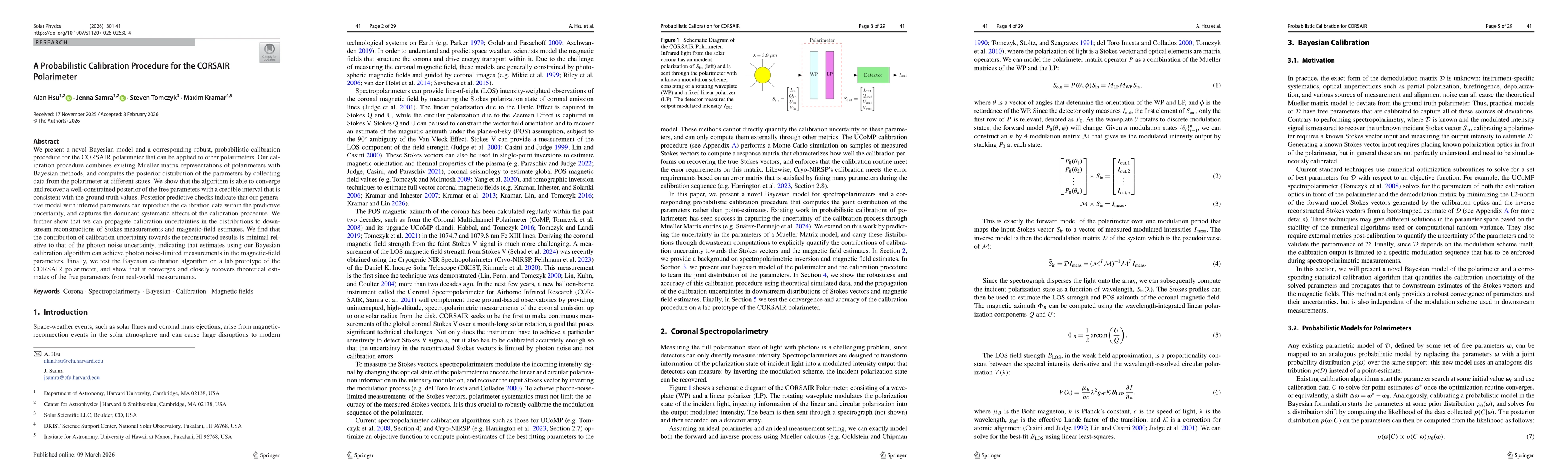 Thumbnail for A Probabilistic Calibration Procedure for the CORSAIR Polarimeter
