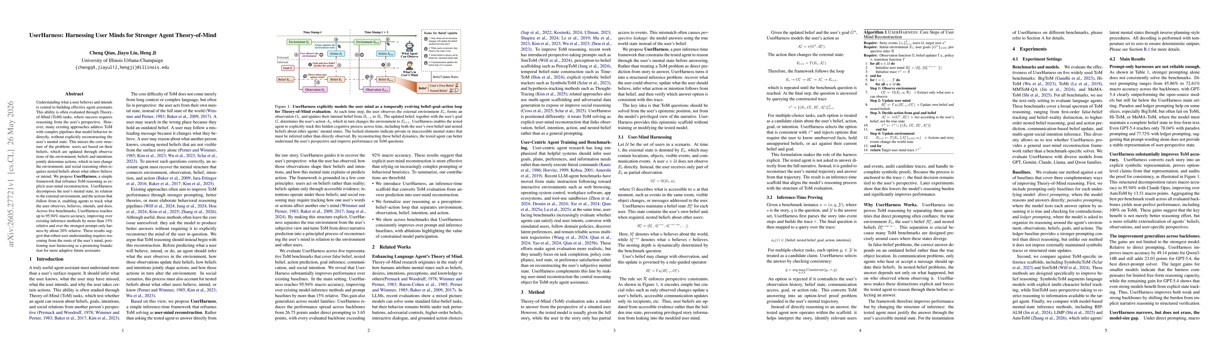 Thumbnail for UserHarness: Harnessing User Minds for Stronger Agent Theory-of-Mind