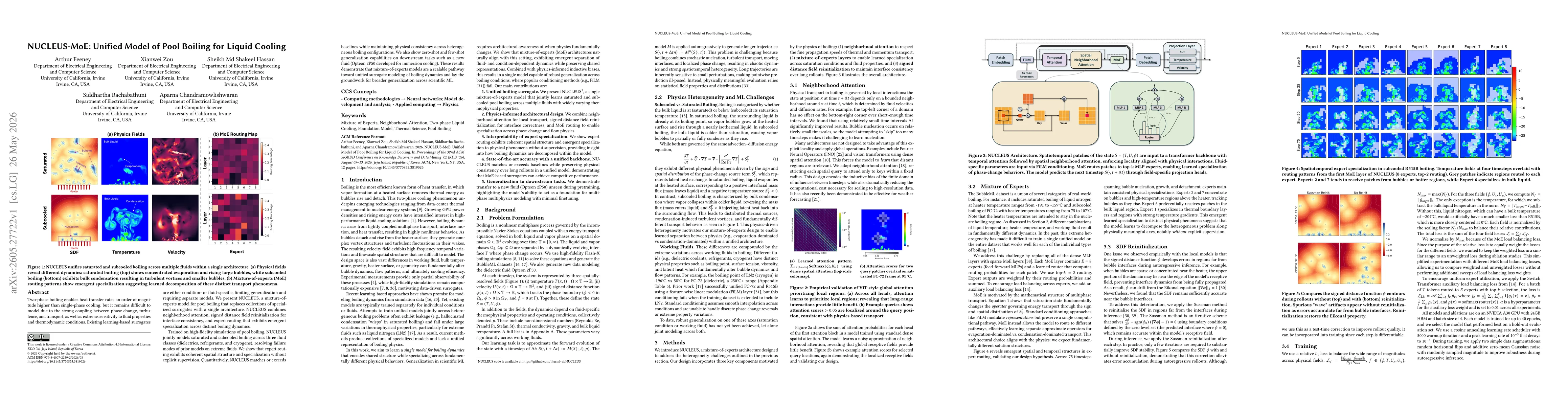 Thumbnail for NUCLEUS-MoE: Unified Model of Pool Boiling for Liquid Cooling