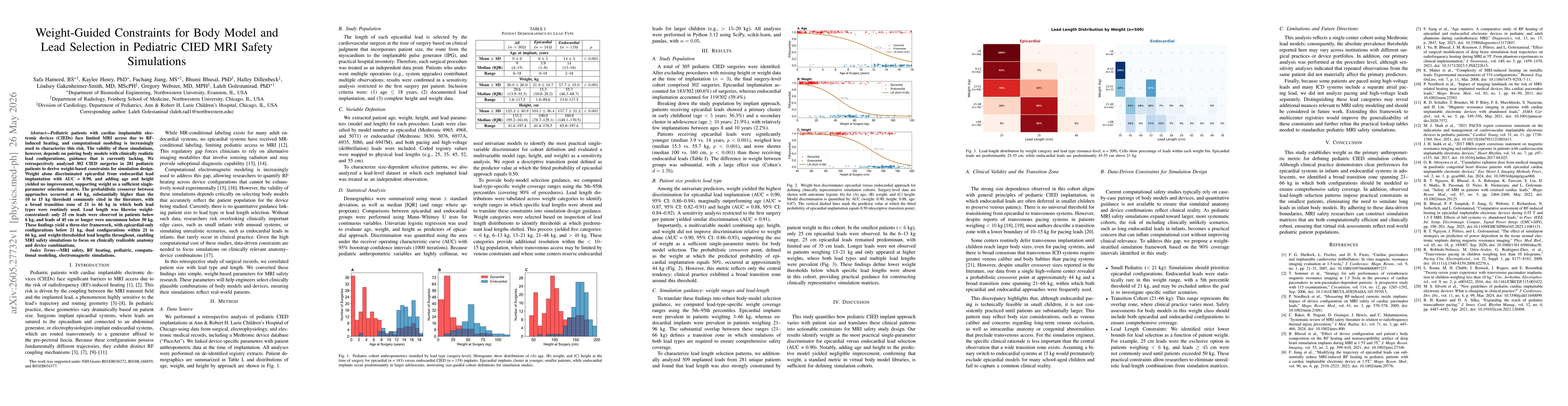 Thumbnail for Weight-Guided Constraints for Body Model and Lead Selection in Pediatric CIED MRI Safety Simulations