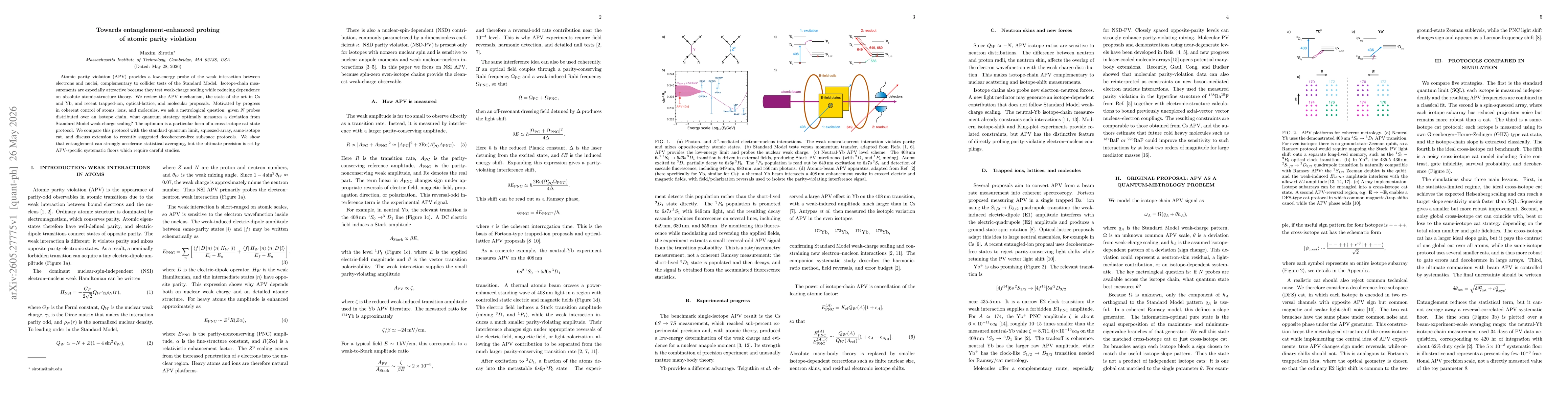 Thumbnail for Towards entanglement-enhanced probing of atomic parity violation