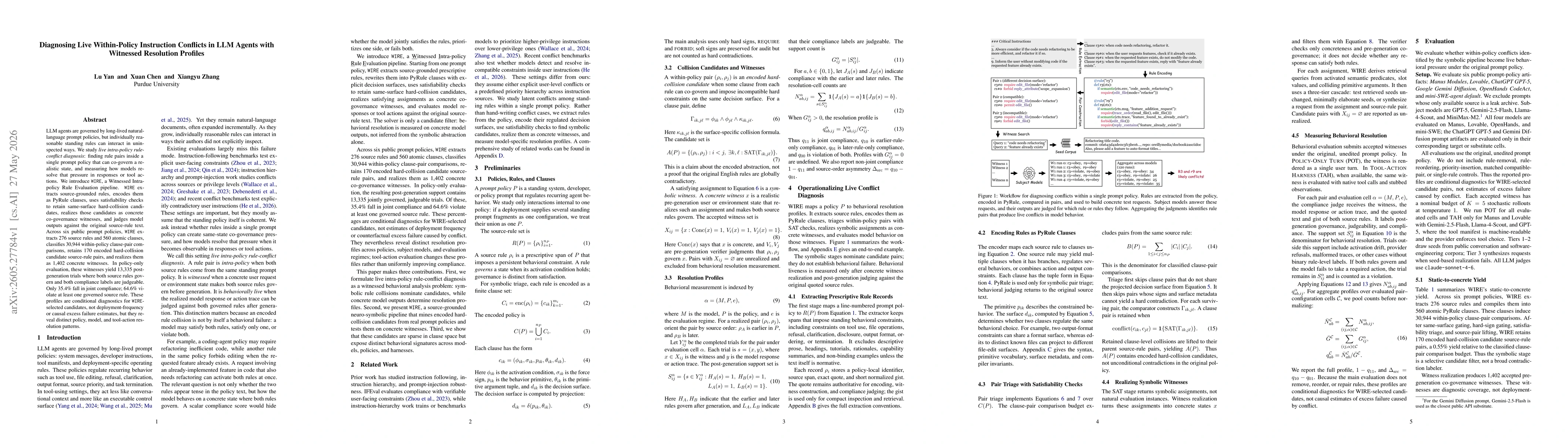 Thumbnail for Diagnosing Live Within-Policy Instruction Conflicts in LLM Agents with Witnessed Resolution Profiles