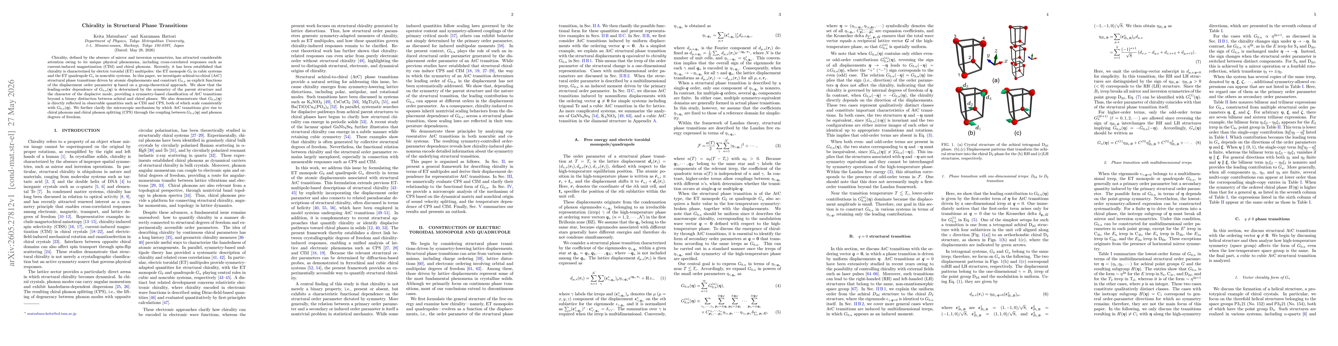 Thumbnail for Chirality in Structural Phase Transitions