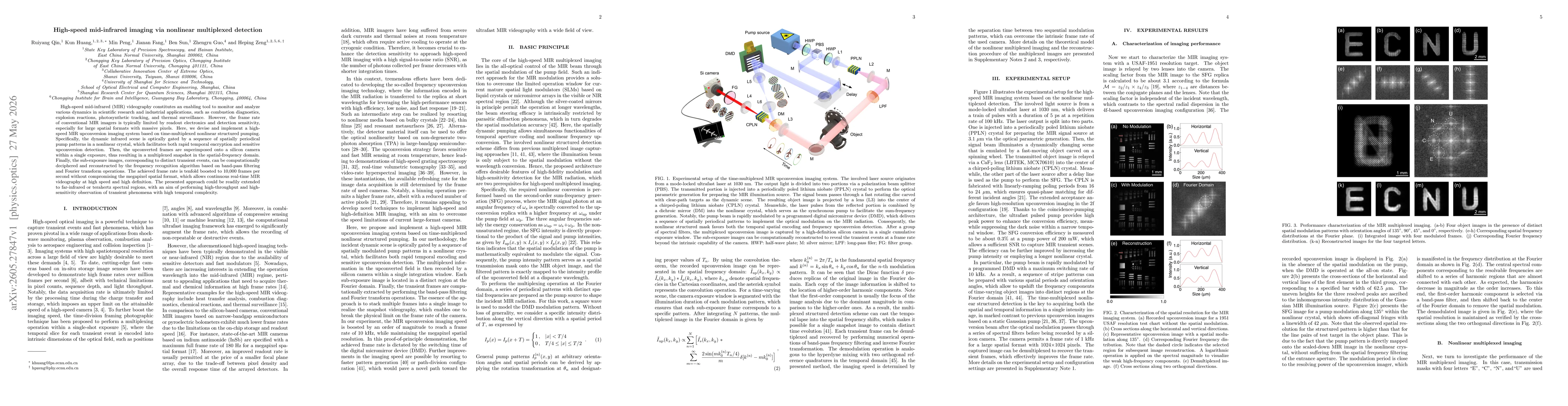 Thumbnail for High-speed mid-infrared imaging via nonlinear multiplexed detection