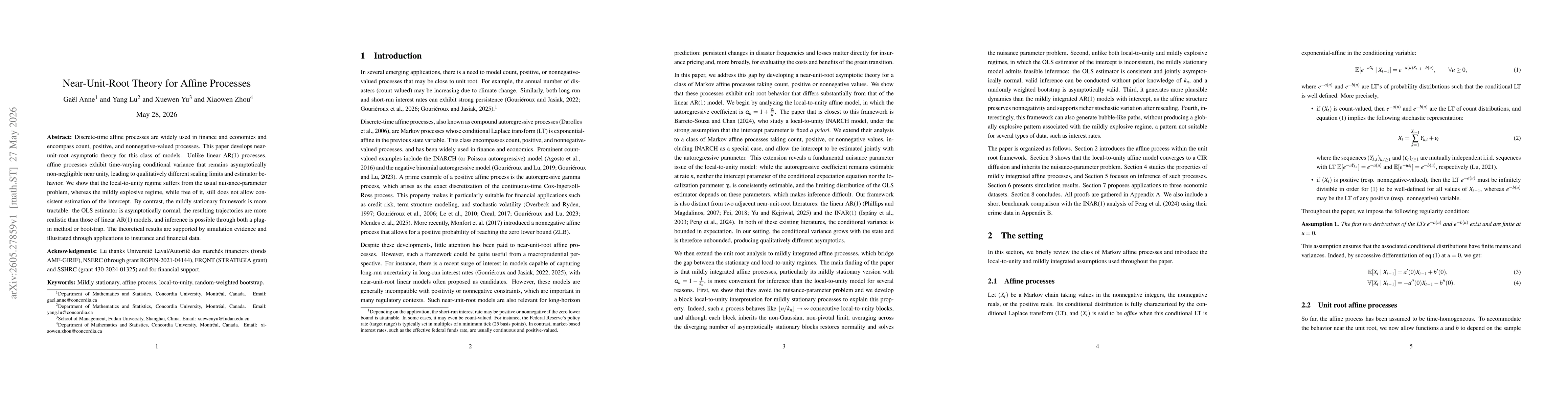 Thumbnail for Near-Unit-Root Theory for Affine Processes