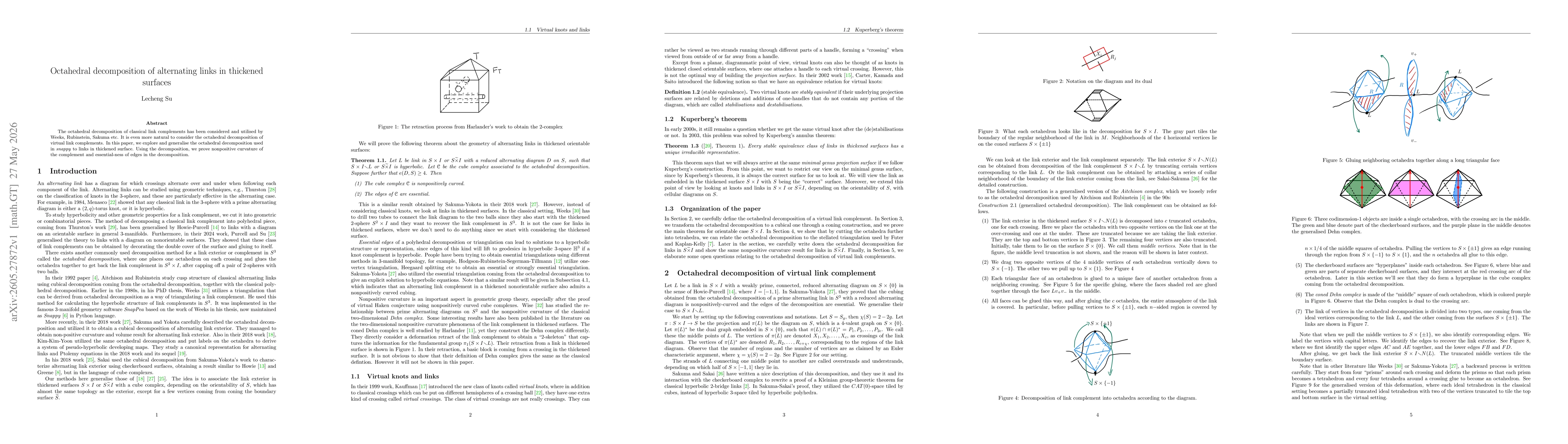 Thumbnail for Octahedral decomposition of alternating links in thickened surfaces