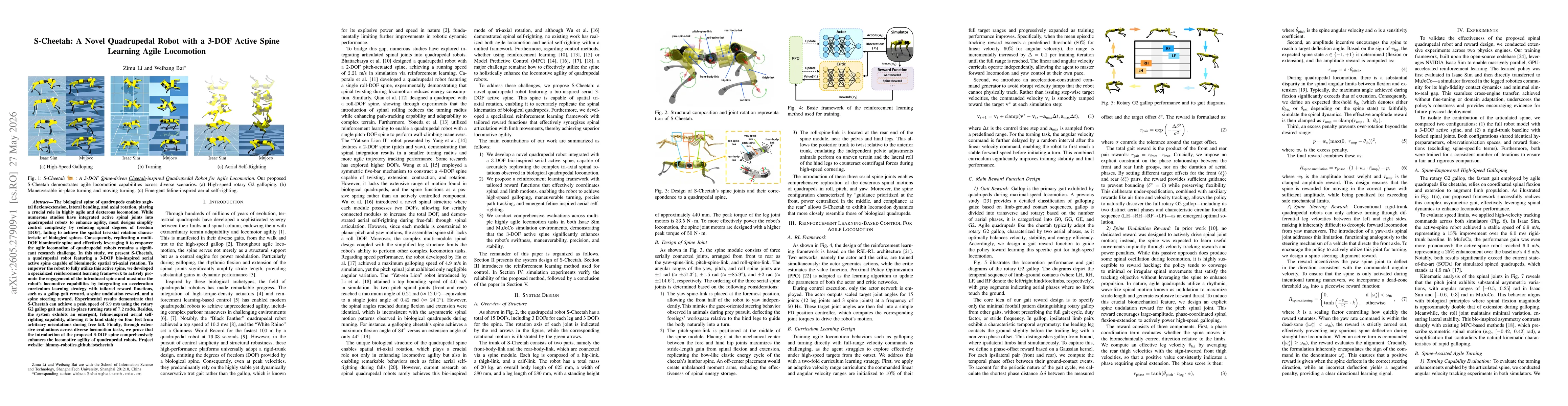 Thumbnail for S-Cheetah: A Novel Quadrupedal Robot with a 3-DOF Active Spine Learning Agile Locomotion
