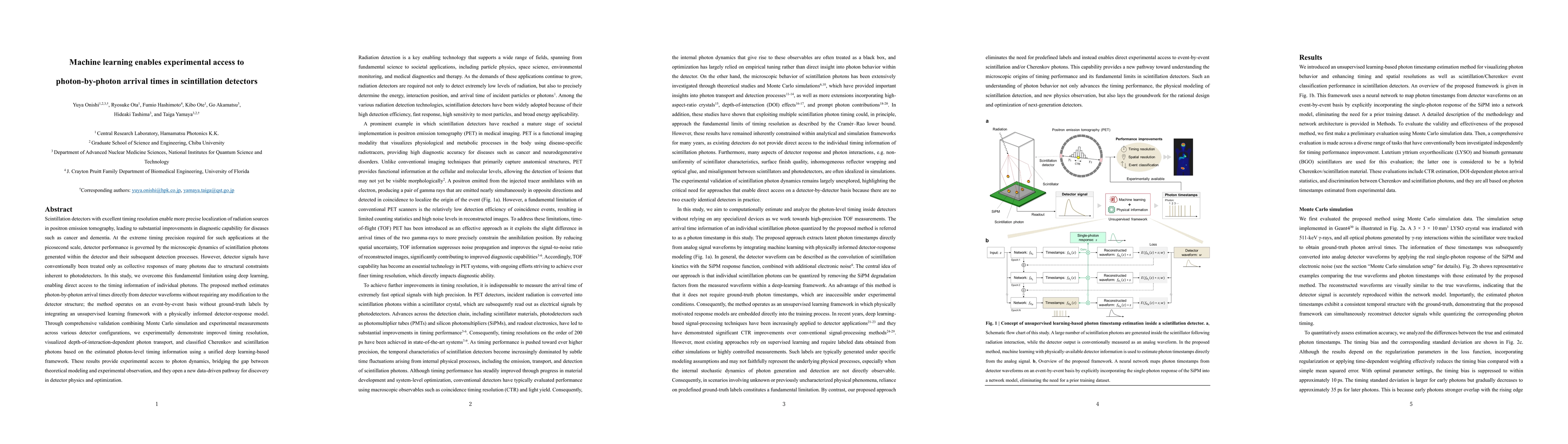Thumbnail for Machine learning enables experimental access to photon-by-photon arrival times in scintillation detectors