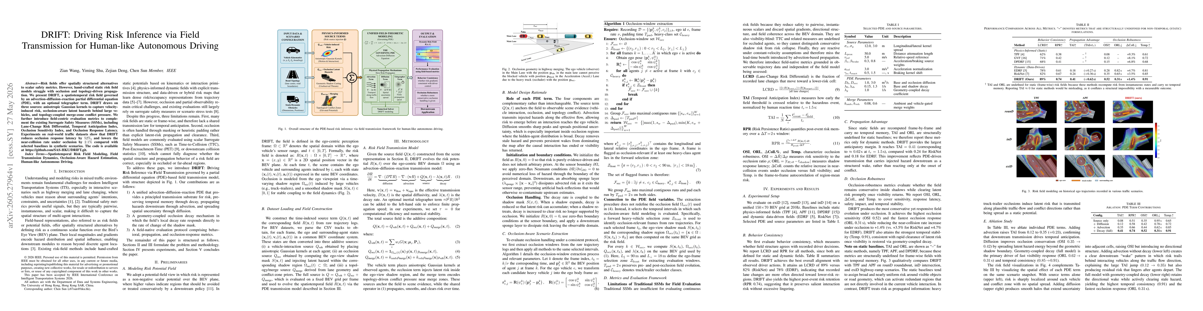 Thumbnail for DRIFT: Driving Risk Inference via Field Transmission for Human-like Autonomous Driving