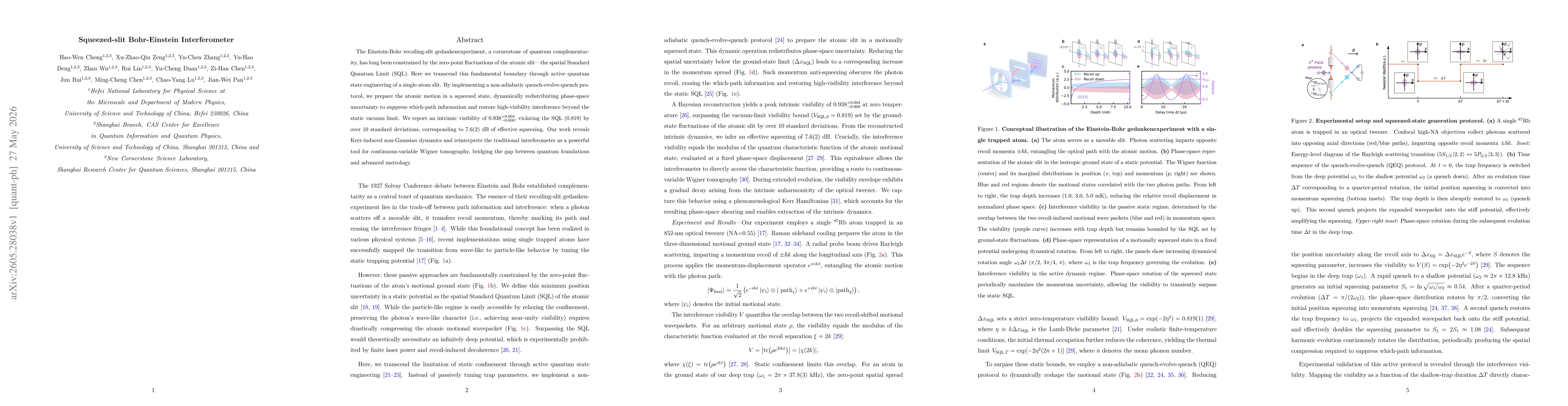 Thumbnail for Squeezed-slit Bohr-Einstein Interferometer
