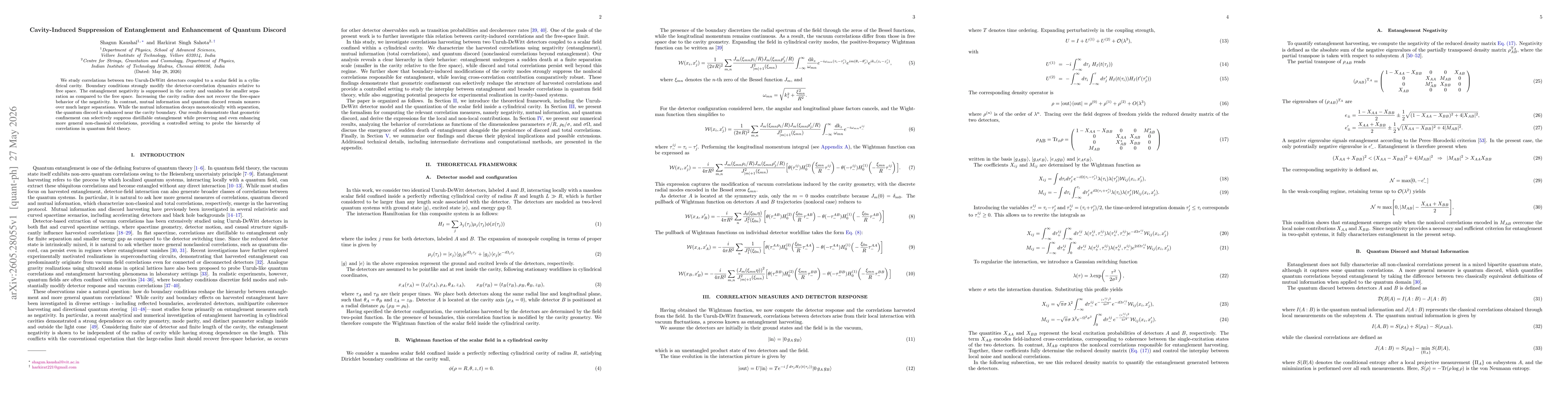 Thumbnail for Cavity-Induced Suppression of Entanglement and Enhancement of Quantum Discord