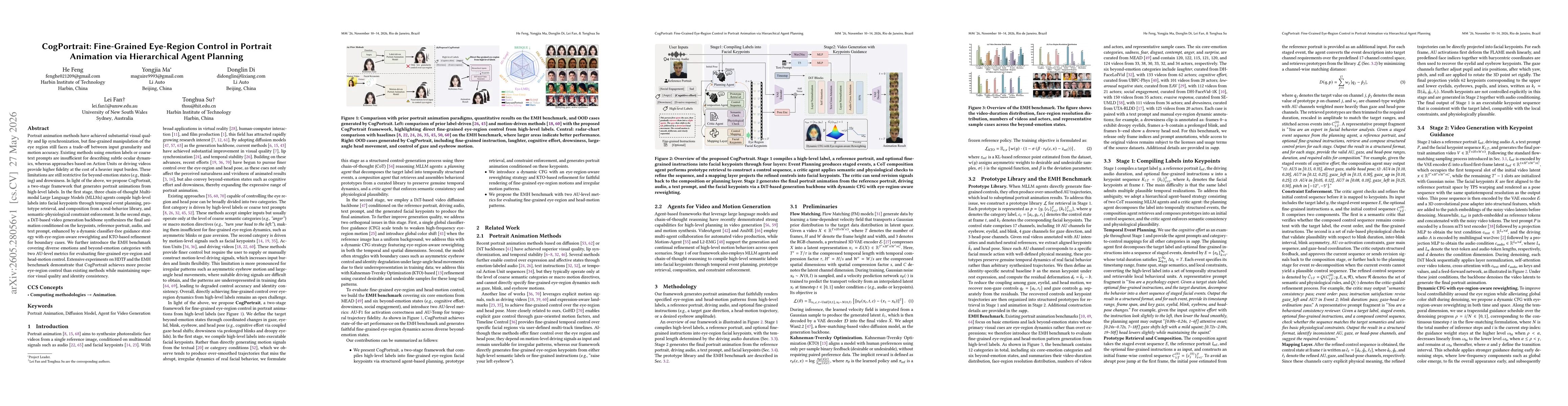 Thumbnail for CogPortrait: Fine-Grained Eye-Region Control in Portrait Animation via Hierarchical Agent Planning