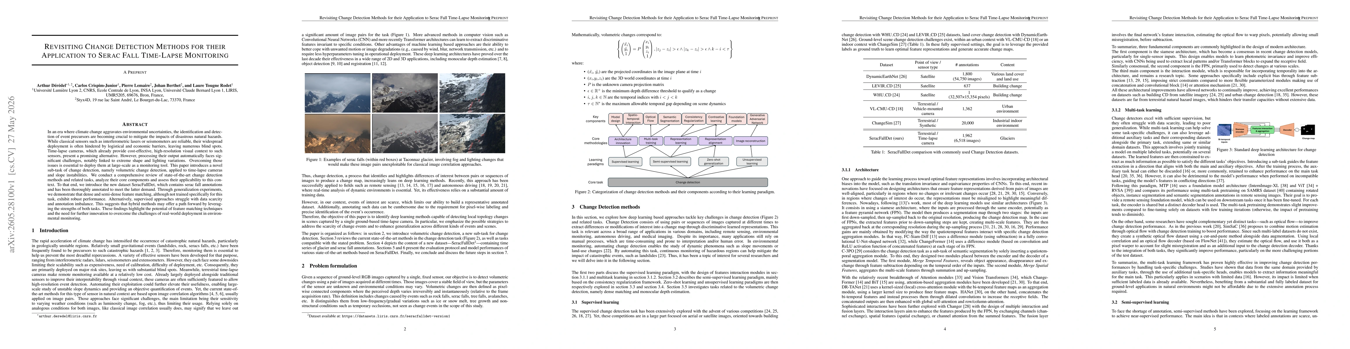 Thumbnail for Revisiting Change Detection Methods for their Application to Serac Fall Time-Lapse Monitoring