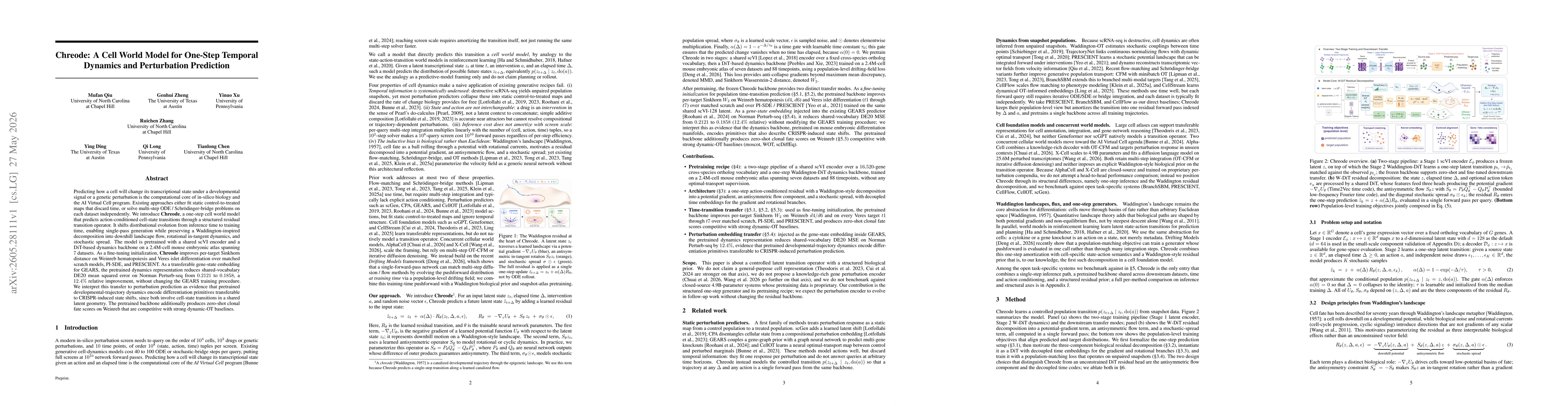 Thumbnail for Chreode: A Cell World Model for One-Step Temporal Dynamics and Perturbation Prediction