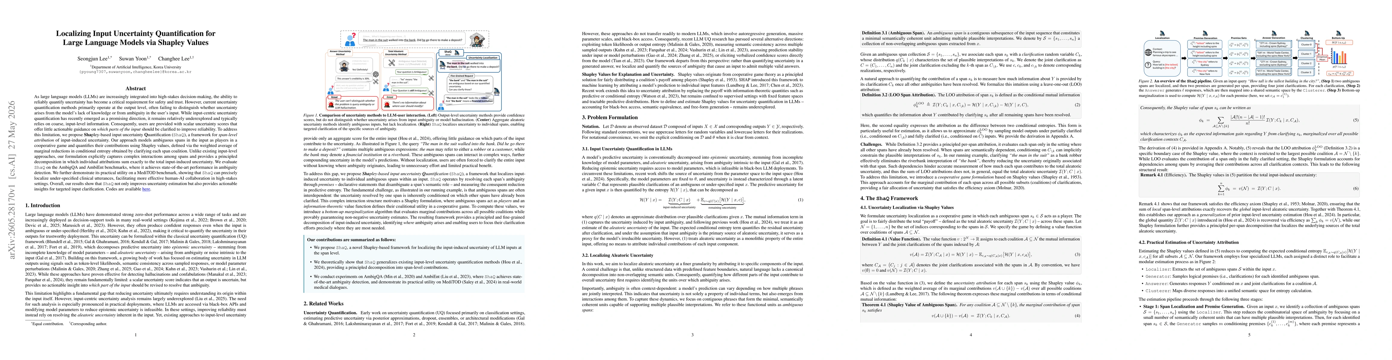 Thumbnail for Localizing Input Uncertainty Quantification for Large Language Models via Shapley Values