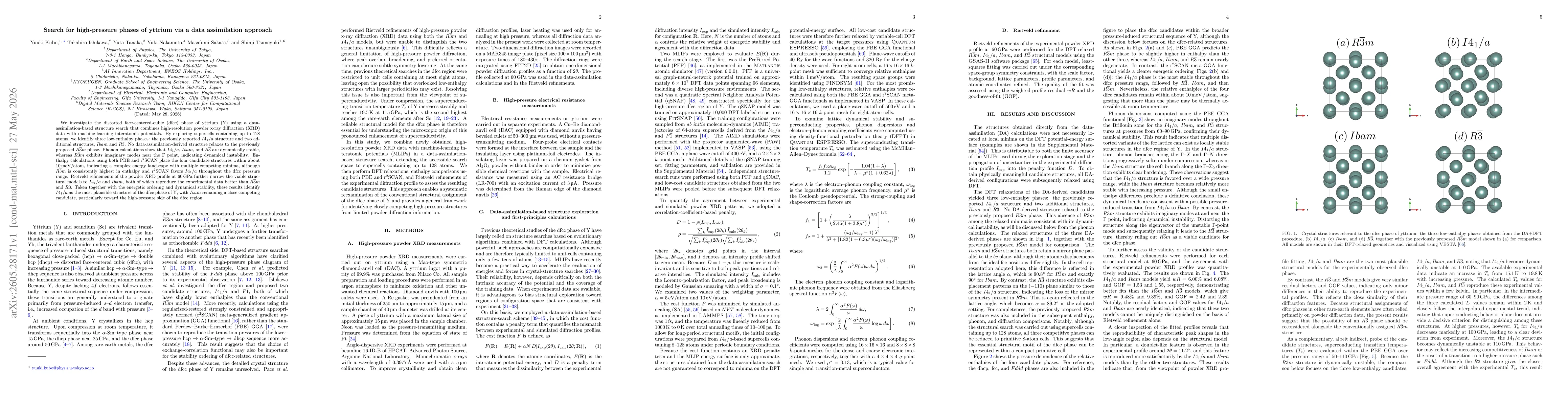 Thumbnail for Search for high-pressure phases of yttrium via a data assimilation approach